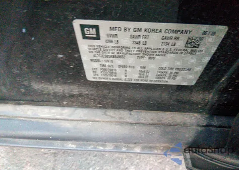 2019 Chevrolet Trax Lt z USA, uszkodzony, nr VIN KL7CJLSB5KB948652